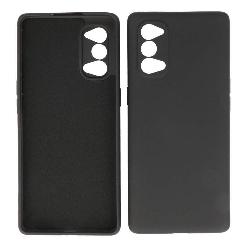 Coque en TPU couleur tendance de 2,0 mm d'épaisseur pour Oppo Reno 4 5G noir