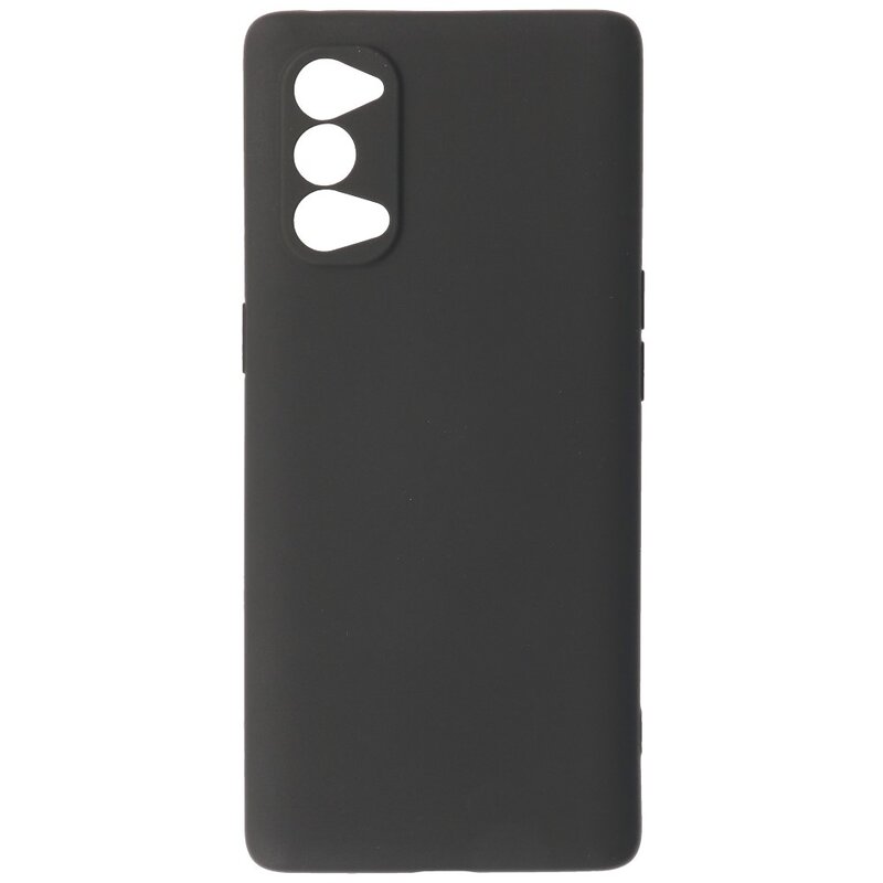 Estuche de TPU de color de moda grueso de 2.0 mm para Oppo Reno 4 5G Negro