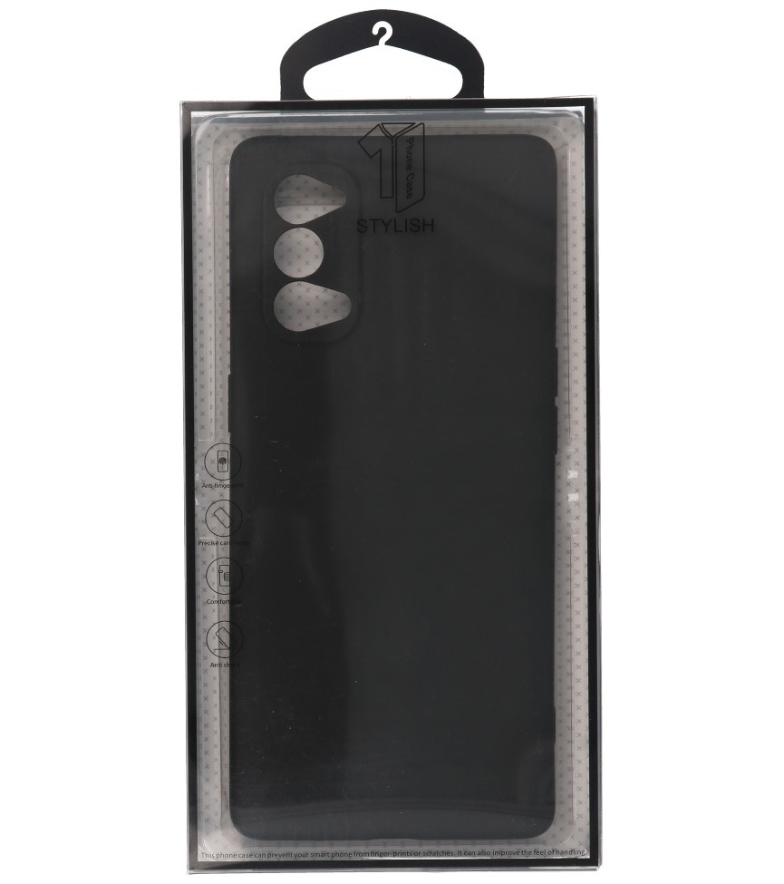 2.0mm Thick Fashion Color TPU Case for Oppo Reno 4 5G Black