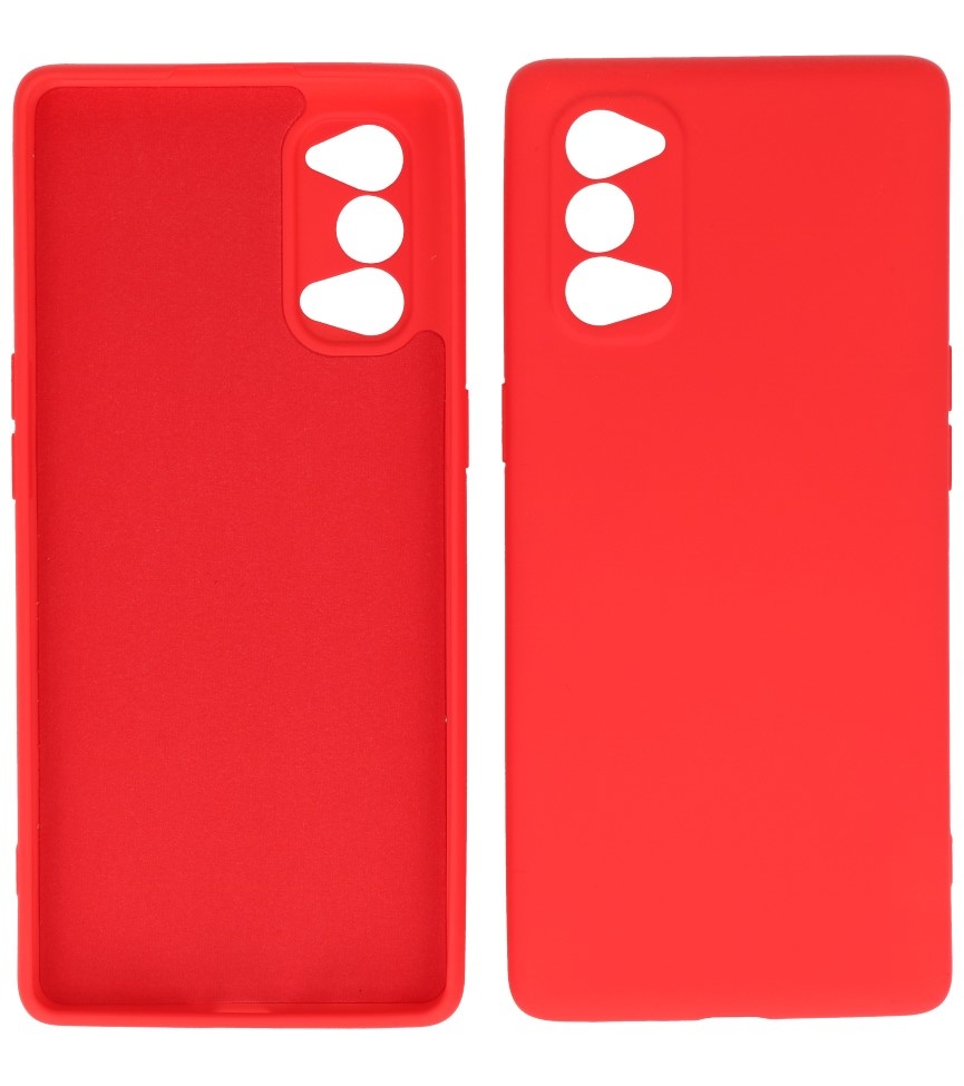2.0mm Dikke Fashion Color TPU Hoesje voor Oppo Reno 4 5G Rood