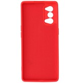 Custodia in TPU di colore moda spesso 2,0 mm per Oppo Reno 4 5G rosso