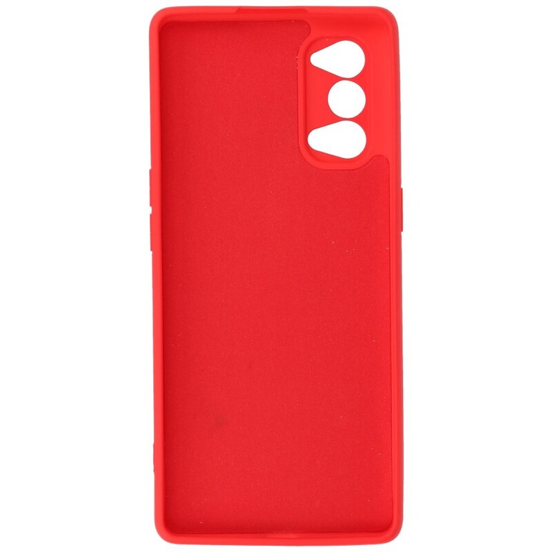 Custodia in TPU di colore moda spesso 2,0 mm per Oppo Reno 4 5G rosso