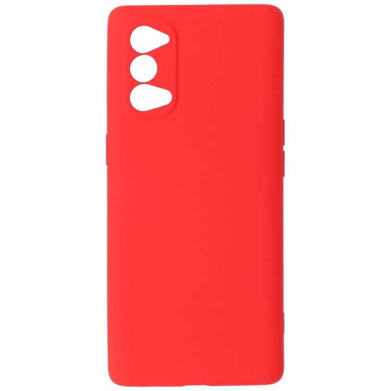 Custodia in TPU di colore moda spesso 2,0 mm per Oppo Reno 4 5G rosso