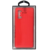 Custodia in TPU di colore moda spesso 2,0 mm per Oppo Reno 4 5G rosso