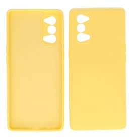 Boîtier en TPU de couleur de mode épais de 2,0 mm Oppo Reno 4 5G jaune