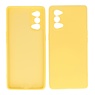 Custodia in TPU di colore moda spesso 2,0 mm Oppo Reno 4 5G giallo