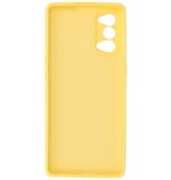Custodia in TPU di colore moda spesso 2,0 mm per Oppo Reno 4 5G giallo