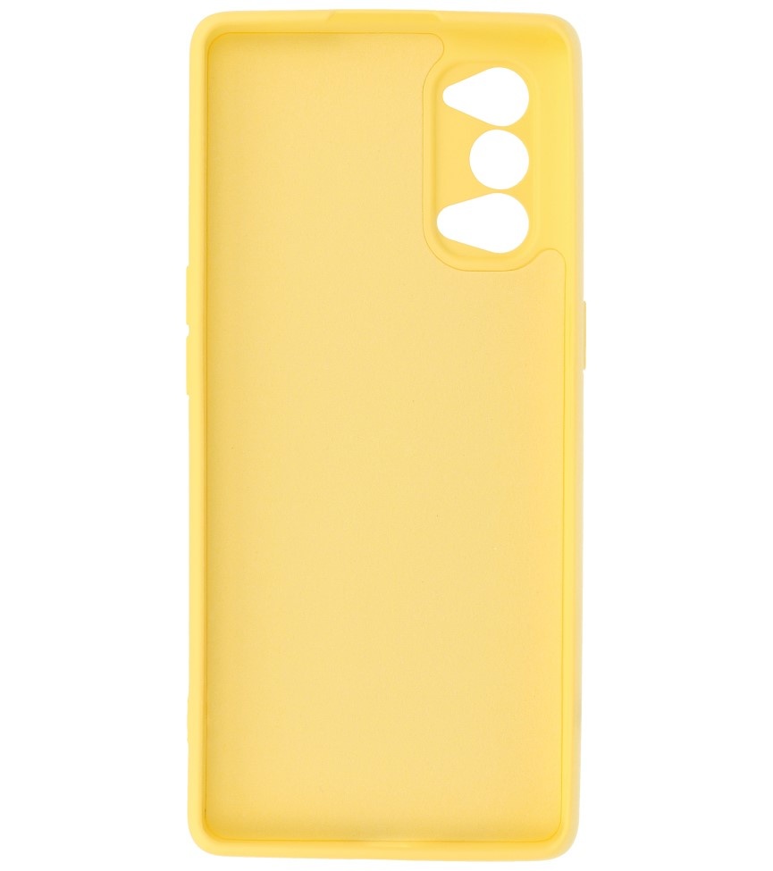 Custodia in TPU di colore moda spesso 2,0 mm per Oppo Reno 4 5G giallo