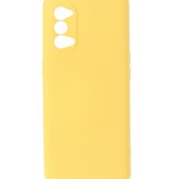 Custodia in TPU di colore moda spesso 2,0 mm per Oppo Reno 4 5G giallo