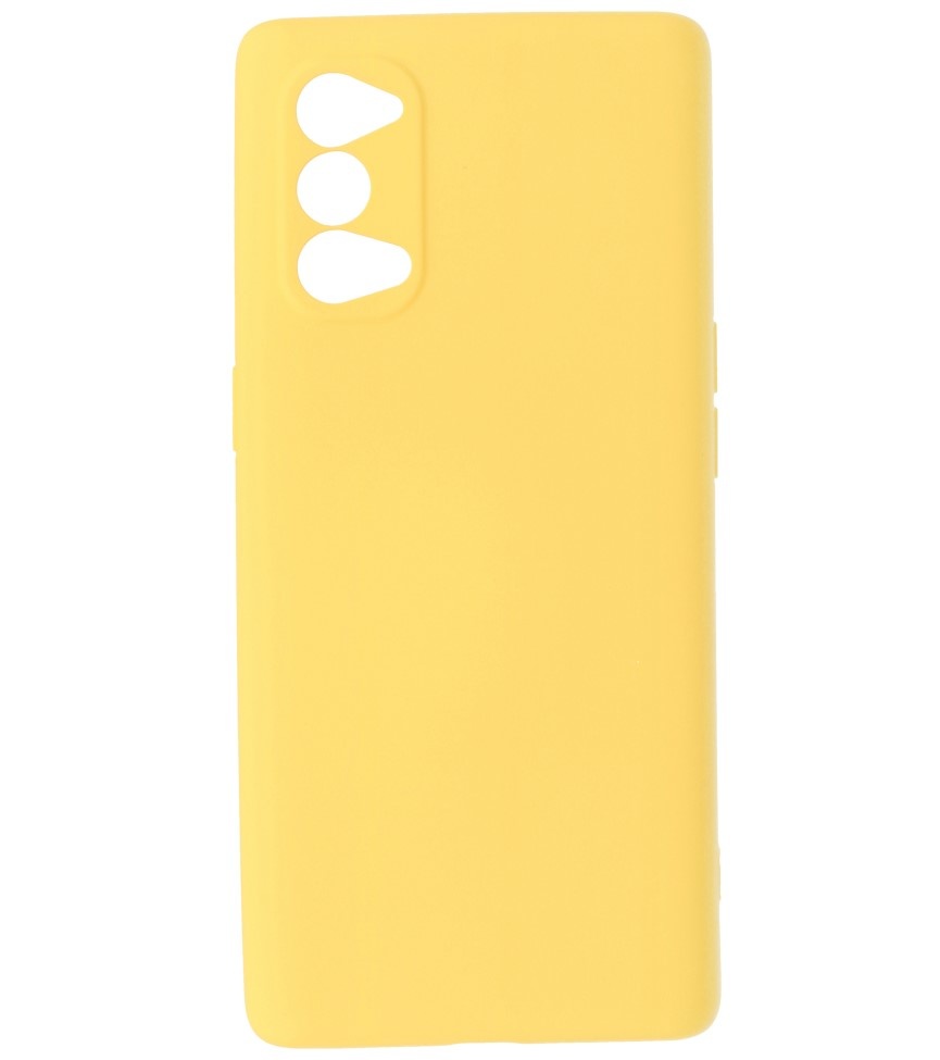 Boîtier en TPU couleur tendance de 2,0 mm d'épaisseur pour Oppo Reno 4 5G jaune