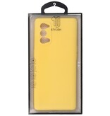 Custodia in TPU di colore moda spesso 2,0 mm per Oppo Reno 4 5G giallo