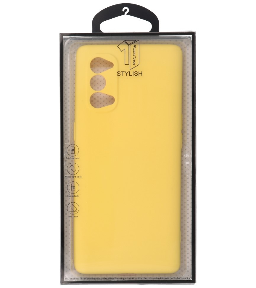 2,0 mm dickes Modefarben-TPU-Gehäuse für Oppo Reno 4 5G Gelb