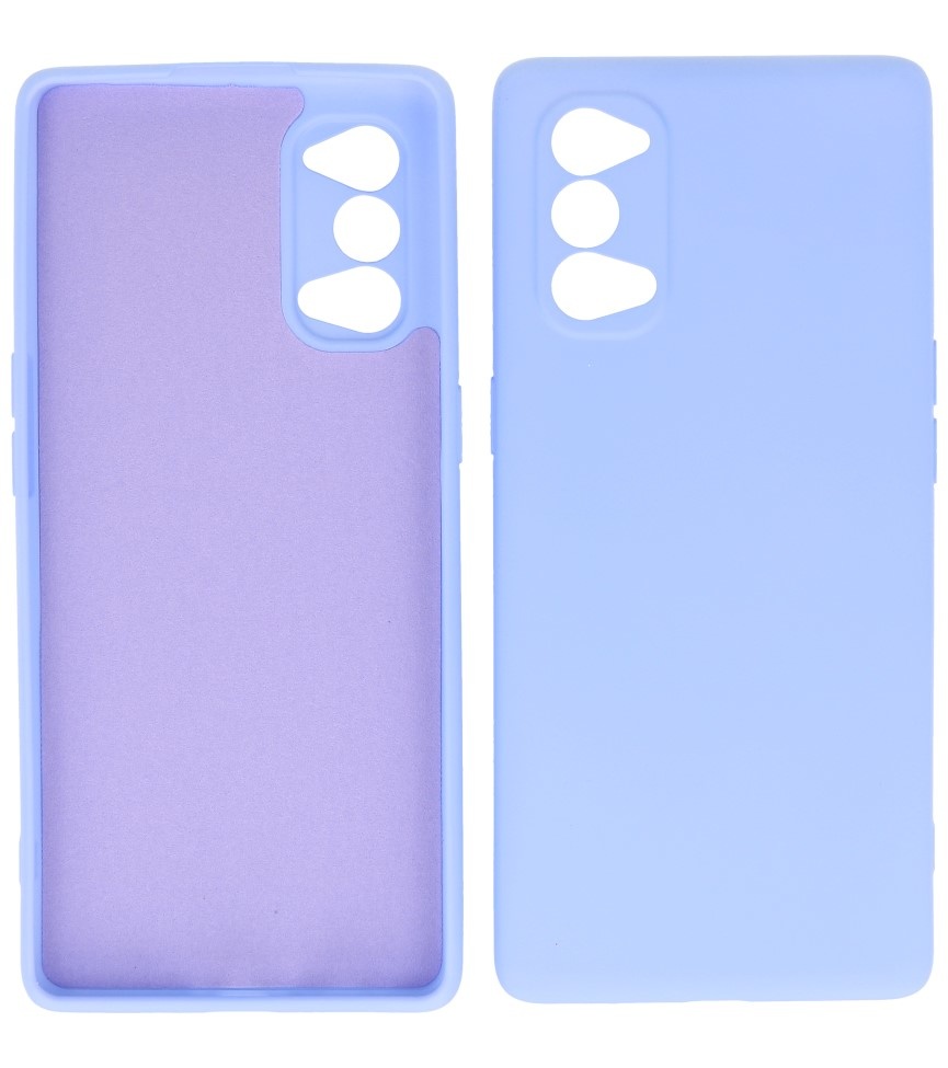 2.0mm Dikke Fashion Color TPU Hoesje voor Oppo Reno 4 5G Paars