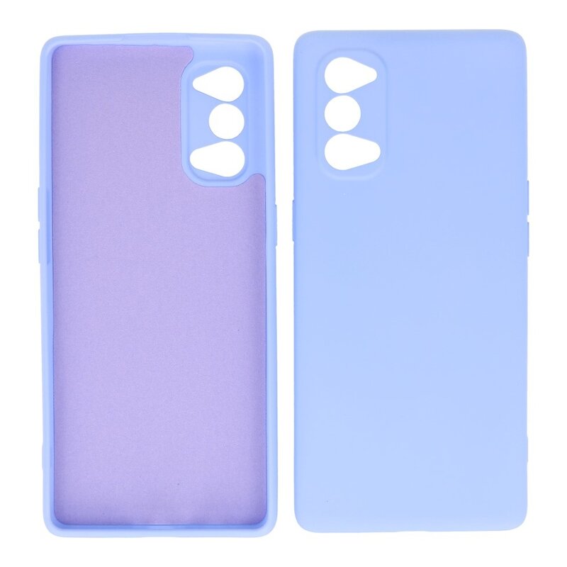 Custodia in TPU color moda spessa 2,0 mm per Oppo Reno 4 5G viola