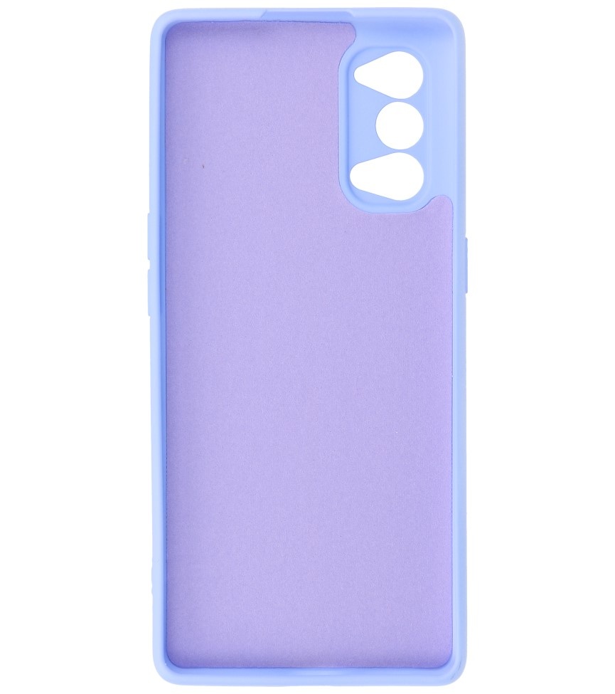 Coque en TPU couleur tendance de 2,0 mm d'épaisseur pour Oppo Reno 4 5G Violet