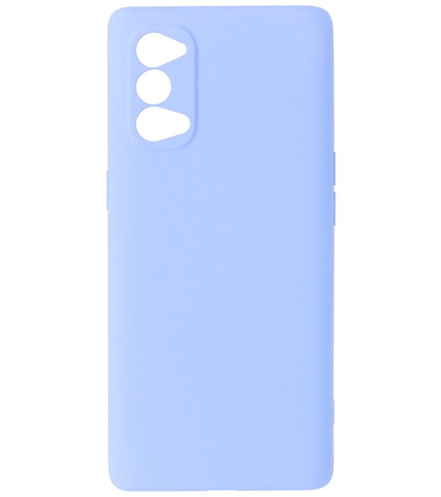 Coque en TPU couleur tendance de 2,0 mm d'épaisseur pour Oppo Reno 4 5G Violet