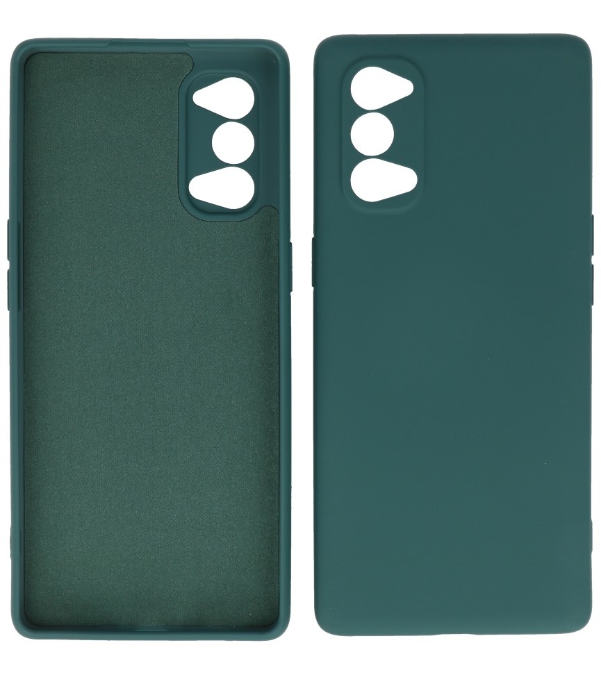 2.0mm Thick Fashion Color TPU Case for Oppo Reno 4 5G Dark Green