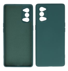 2,0 mm dicke Modefarbe TPU-Gehäuse Oppo Reno 4 5G Dunkelgrün