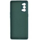 Custodia in TPU di colore moda spesso 2,0 mm per Oppo Reno 4 5G verde scuro