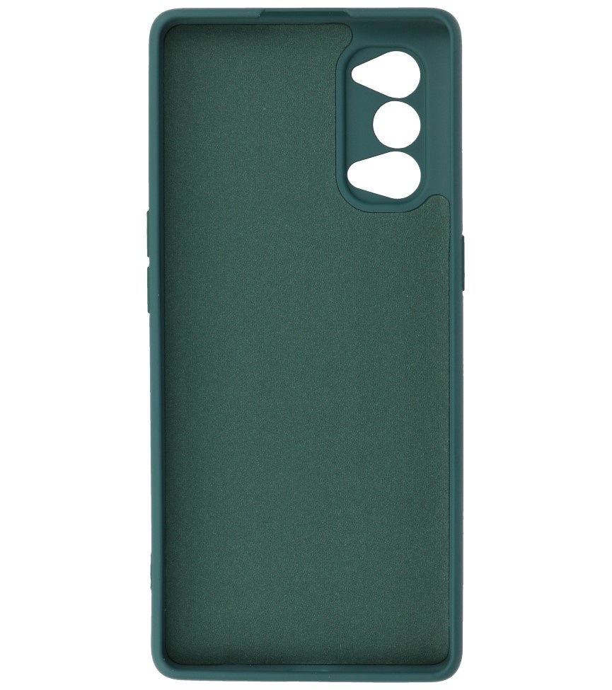 2,0 mm tyk mode farve TPU taske til Oppo Reno 4 5G mørkegrøn