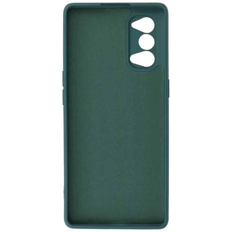 Custodia in TPU di colore moda spesso 2,0 mm per Oppo Reno 4 5G verde scuro