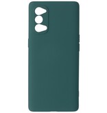 Custodia in TPU di colore moda spesso 2,0 mm per Oppo Reno 4 5G verde scuro