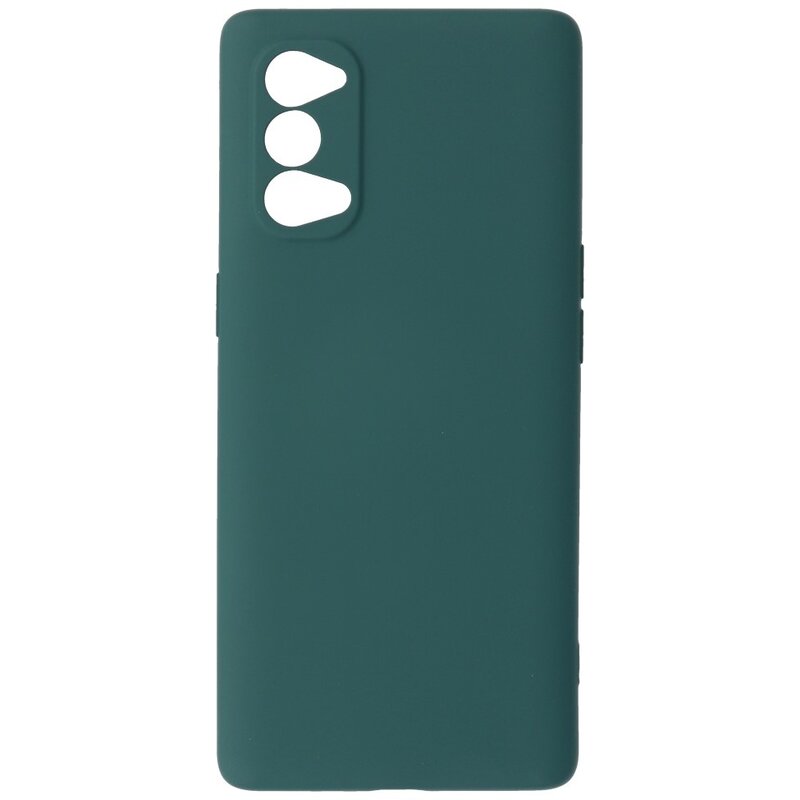 Custodia in TPU di colore moda spesso 2,0 mm per Oppo Reno 4 5G verde scuro