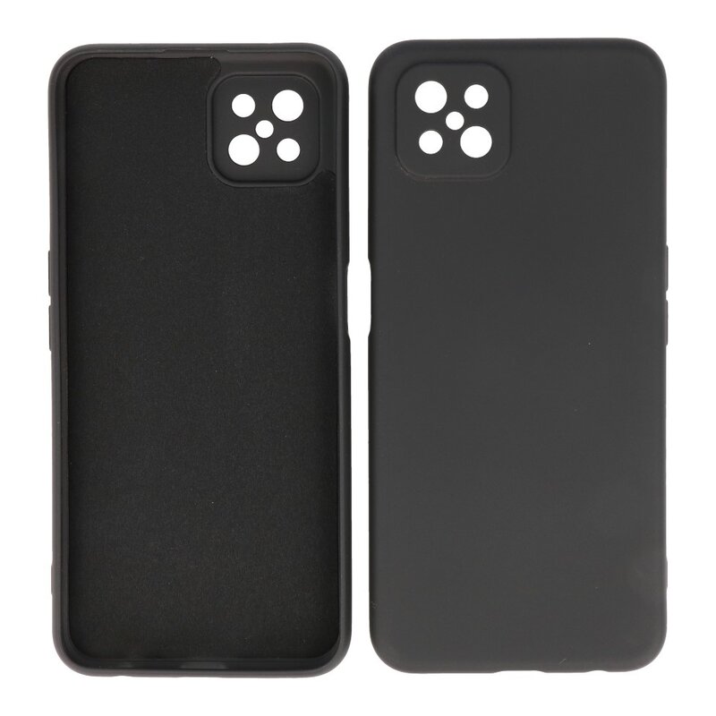 Carcasa de TPU de color de moda de 2.0 mm de espesor para Oppo Reno 4 Z - A92s Negro