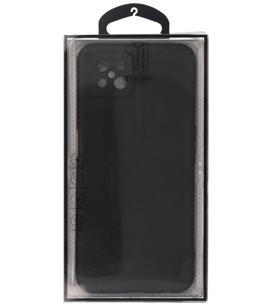 Carcasa de TPU de color de moda de 2.0 mm de espesor para Oppo Reno 4 Z - A92s Negro