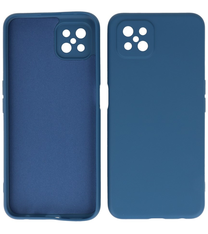 2.0mm Dikke Fashion Color TPU Hoesje voor Oppo Reno 4 Z - A92s  Navy