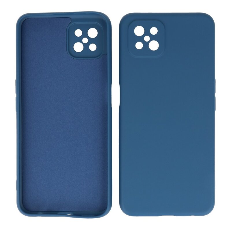 Coque en TPU couleur tendance de 2,0 mm d'épaisseur pour Oppo Reno 4 - A92s Z Navy