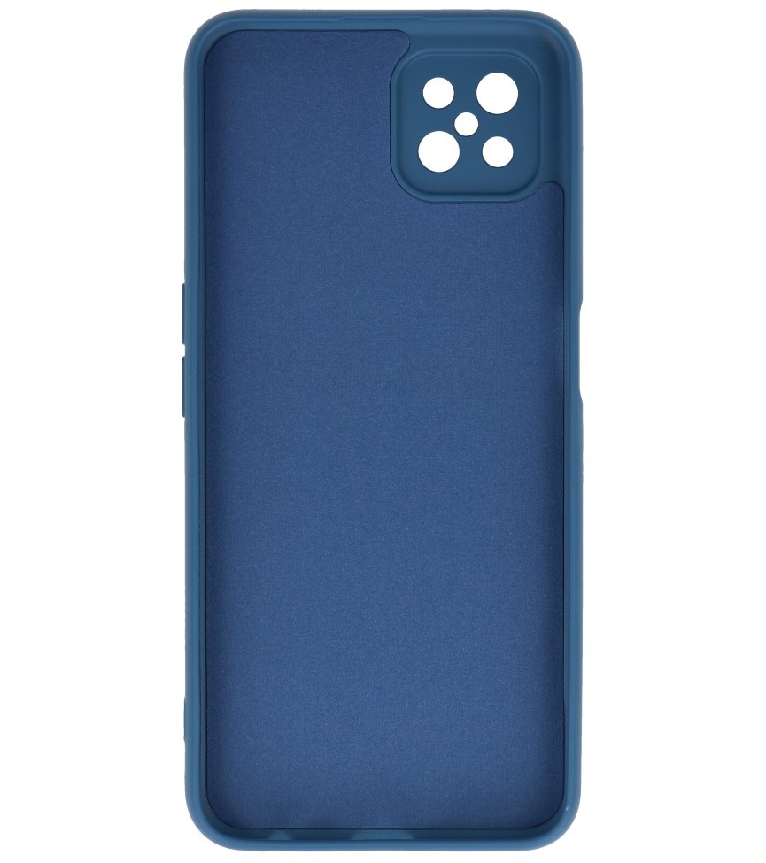 2.0mm Dikke Fashion Color TPU Hoesje voor Oppo Reno 4 Z - A92s  Navy