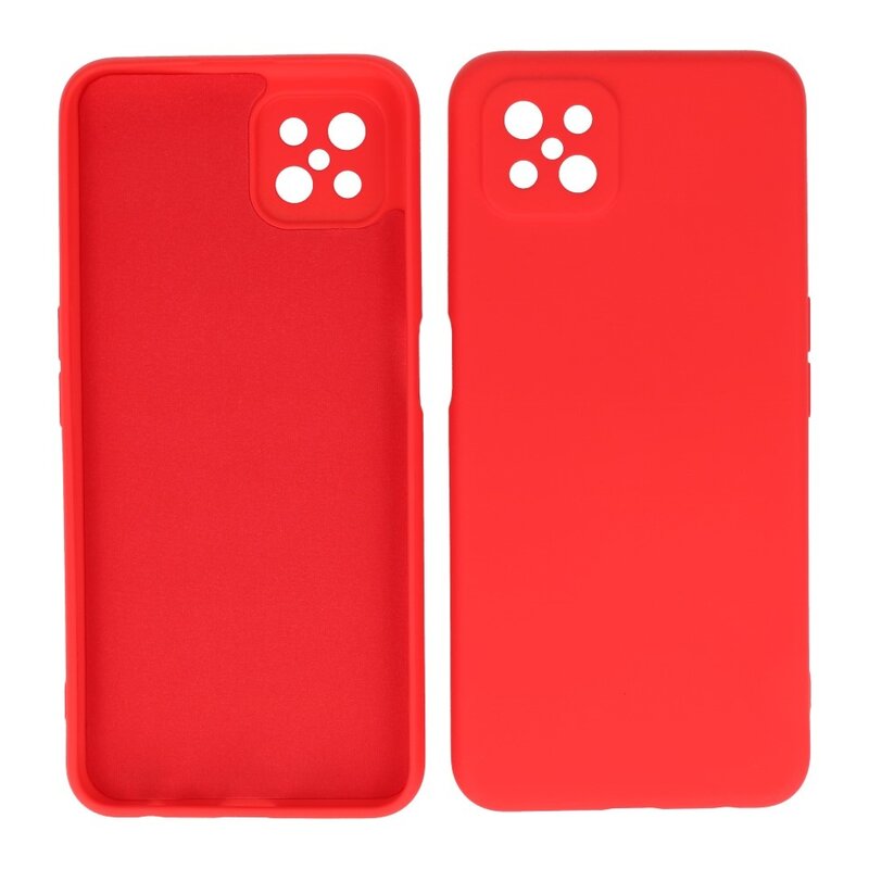 Coque en TPU couleur tendance de 2,0 mm d'épaisseur pour Oppo Reno 4 - A92s Z Rouge