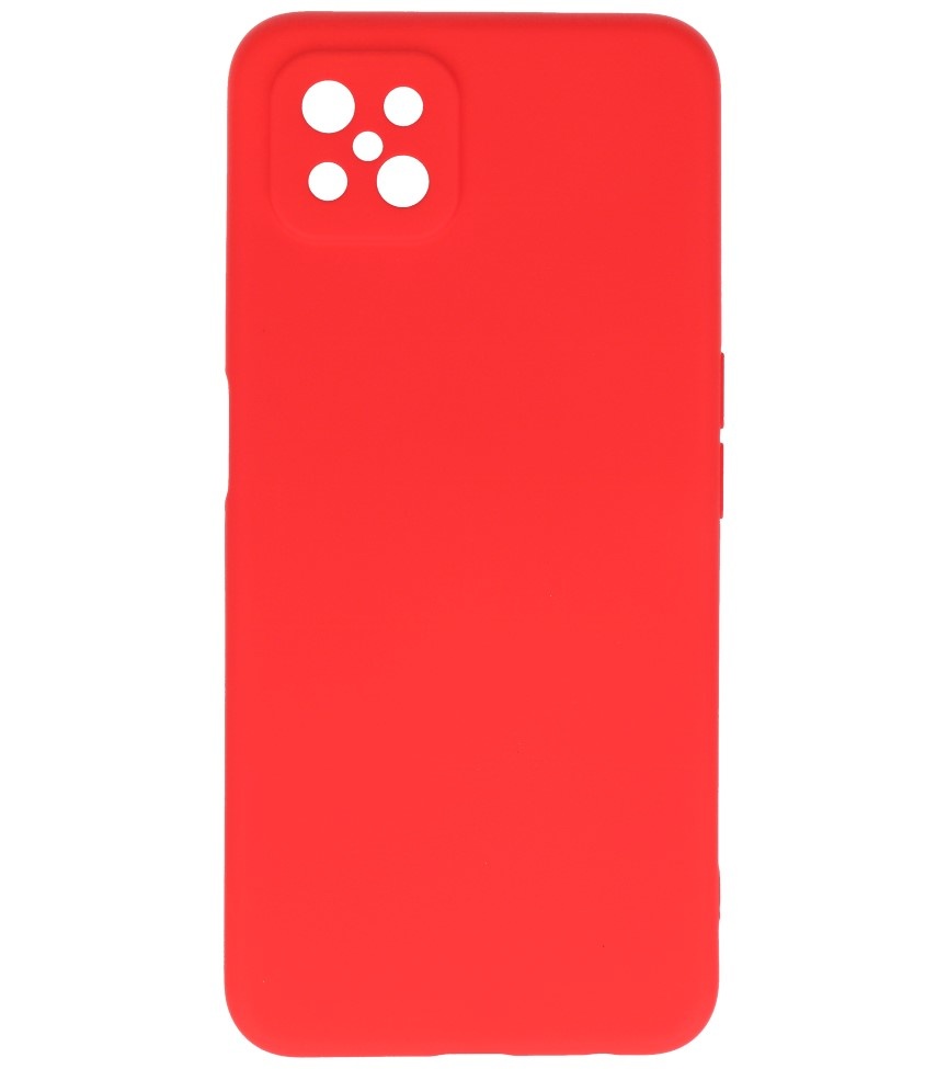 Carcasa de TPU de color de moda de 2.0 mm de espesor para Oppo Reno 4 - A92s Z Rojo