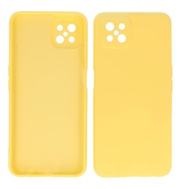 Boîtier en TPU de couleur à la mode de 2,0 mm d'épaisseur Oppo Reno 4 Z - jaune A92s