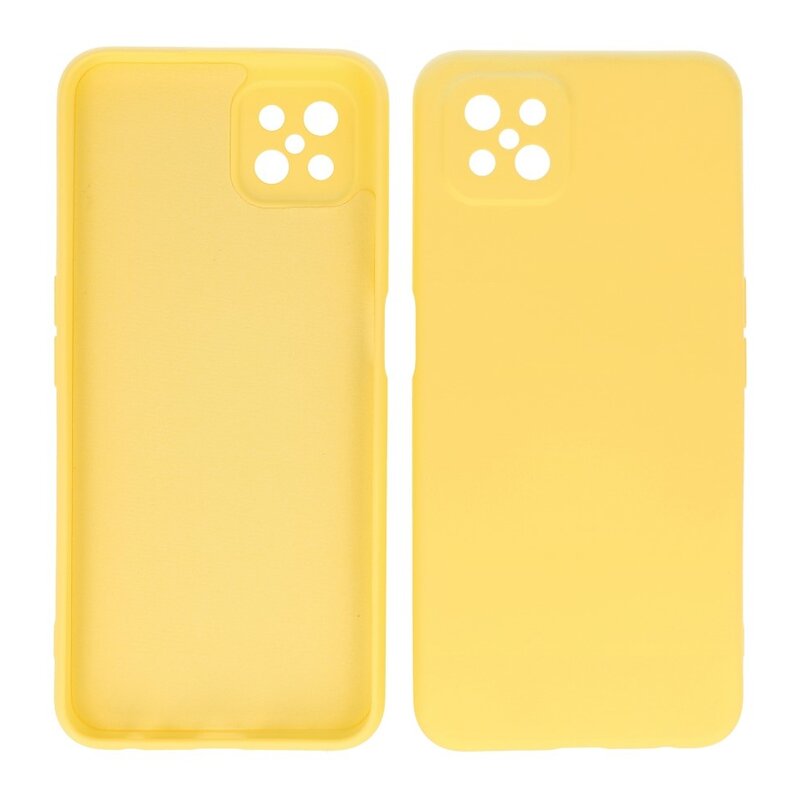 Carcasa de TPU de color de moda de 2.0 mm de espesor para Oppo Reno 4 Z - A92s Amarillo