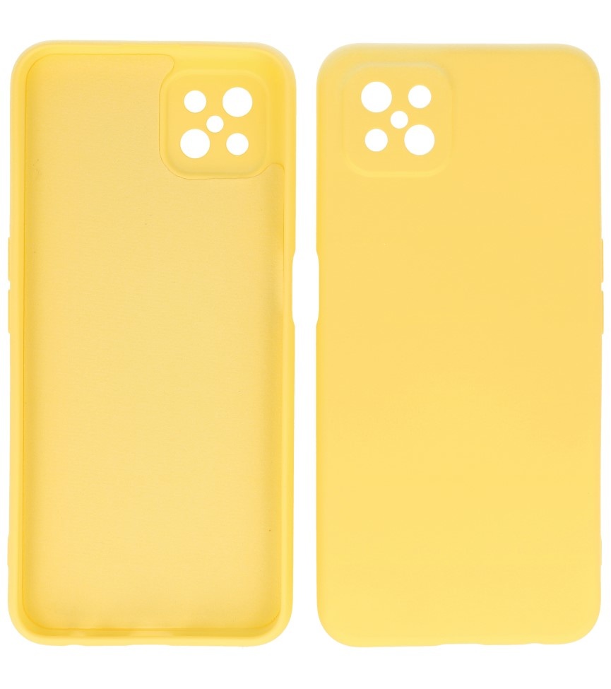 Custodia in TPU di colore moda spesso 2,0 mm per Oppo Reno 4 Z - A92s Yellow