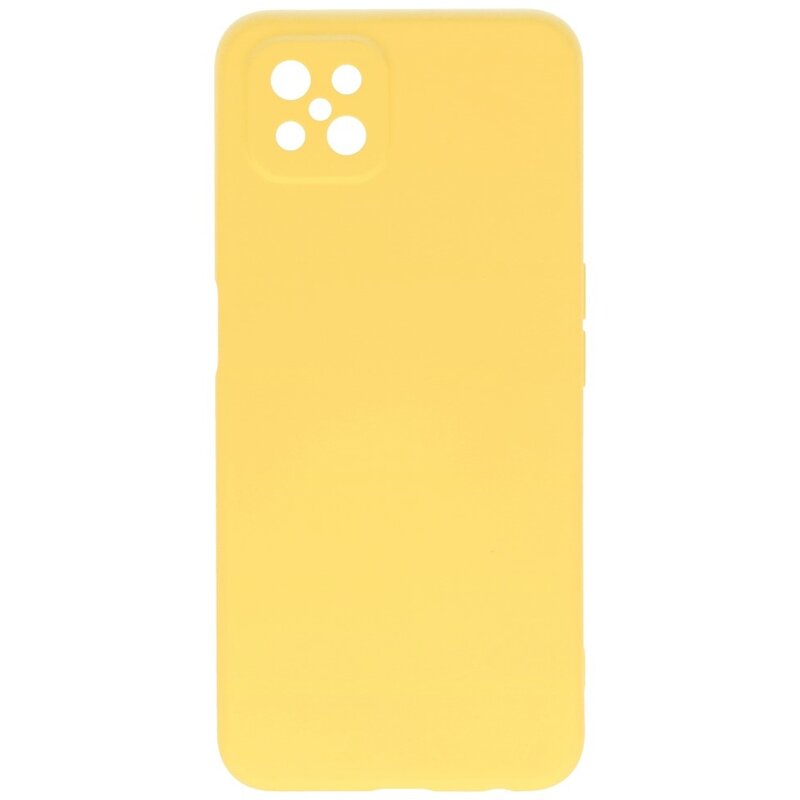 2,0 mm tyk mode farve TPU taske til Oppo Reno 4 Z - A92s gul