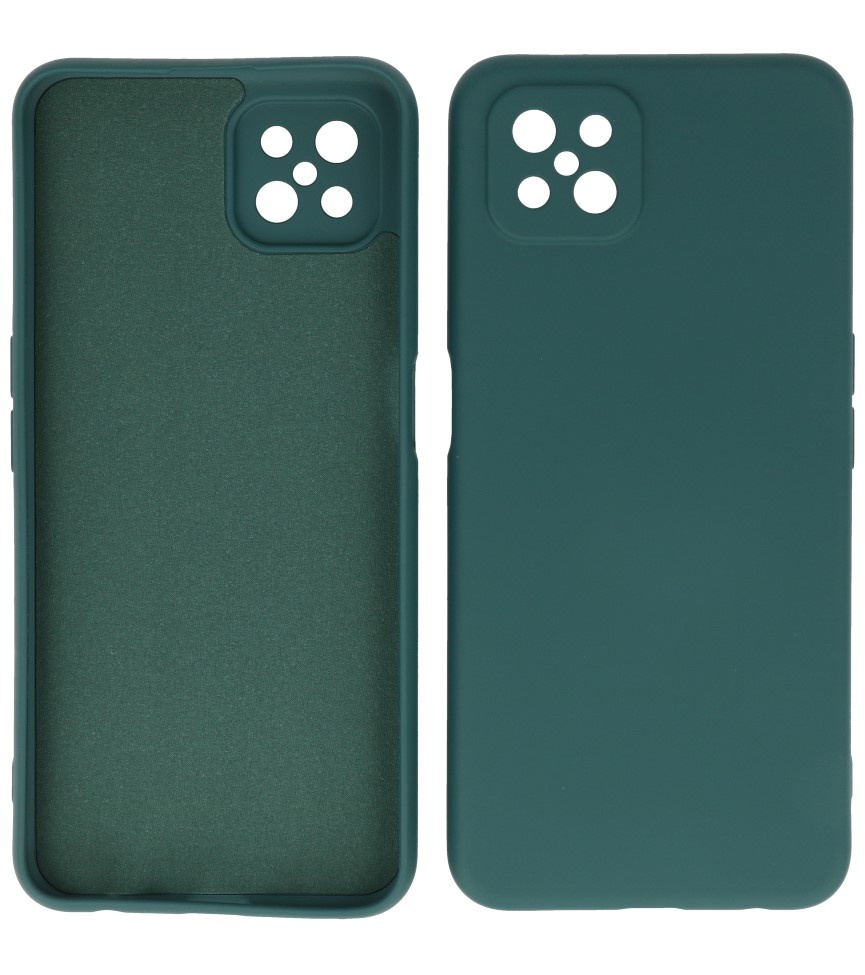 2.0mm Dikke Fashion Color TPU Hoesje voor Oppo Reno 4 Z - A92s Donker Groen