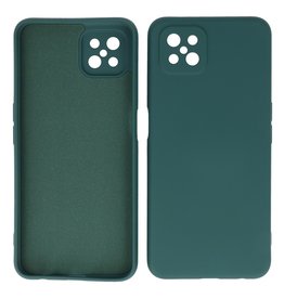 Boîtier en TPU couleur à la mode de 2,0 mm d'épaisseur Oppo Reno 4 Z - A92s vert foncé