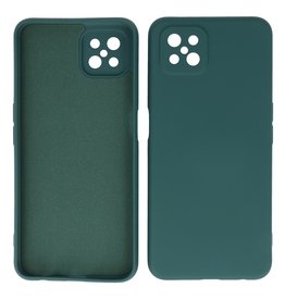 Carcasa de TPU de color de moda de 2.0 mm de espesor Oppo Reno 4 Z - A92s Verde oscuro