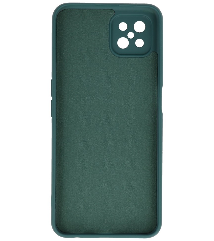 2,0 mm tyk mode farve TPU taske til Oppo Reno 4 Z - A92s mørkegrøn
