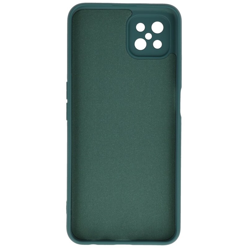 2,0 mm tyk mode farve TPU taske til Oppo Reno 4 Z - A92s mørkegrøn