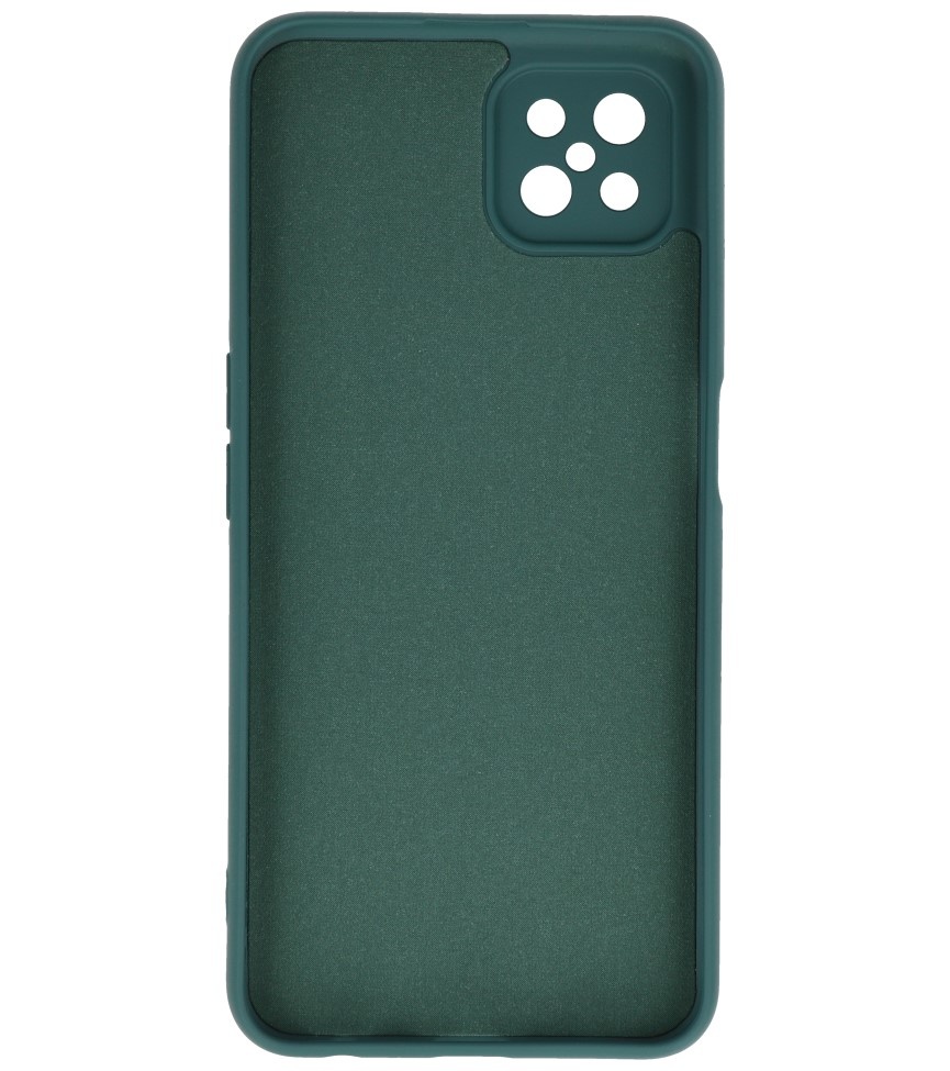 Coque en TPU couleur mode épaisse de 2,0 mm pour Oppo Reno 4 Z - A92s vert foncé