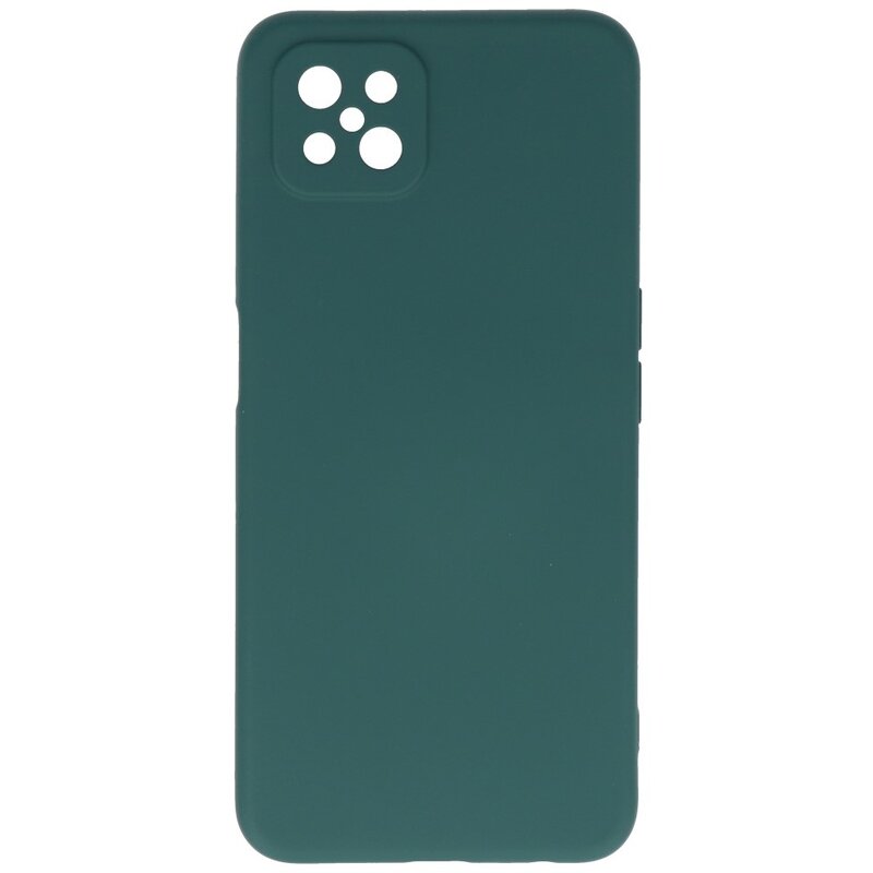 Carcasa de TPU de color de moda de 2.0 mm de espesor para Oppo Reno 4 Z - A92s Verde oscuro
