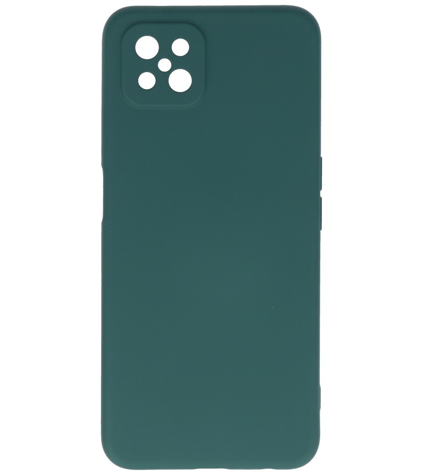 Coque en TPU couleur mode épaisse de 2,0 mm pour Oppo Reno 4 Z - A92s vert foncé