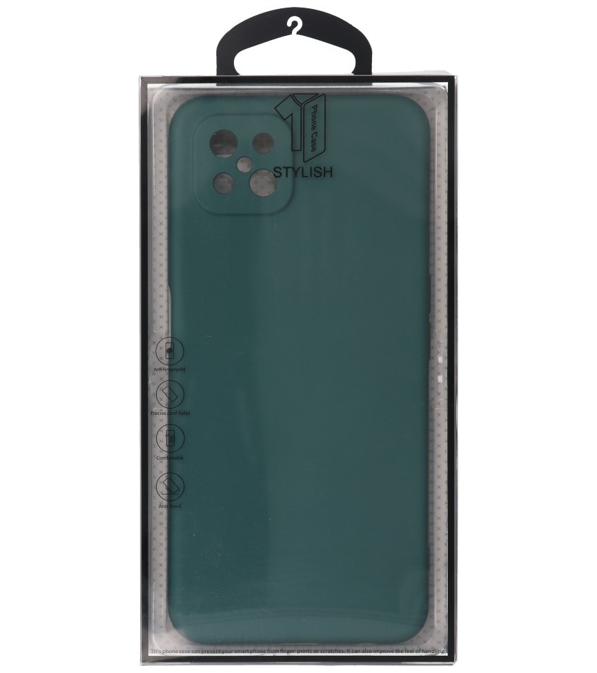 2,0 mm tyk mode farve TPU taske til Oppo Reno 4 Z - A92s mørkegrøn