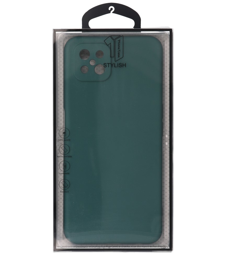 Carcasa de TPU de color de moda de 2.0 mm de espesor para Oppo Reno 4 Z - A92s Verde oscuro