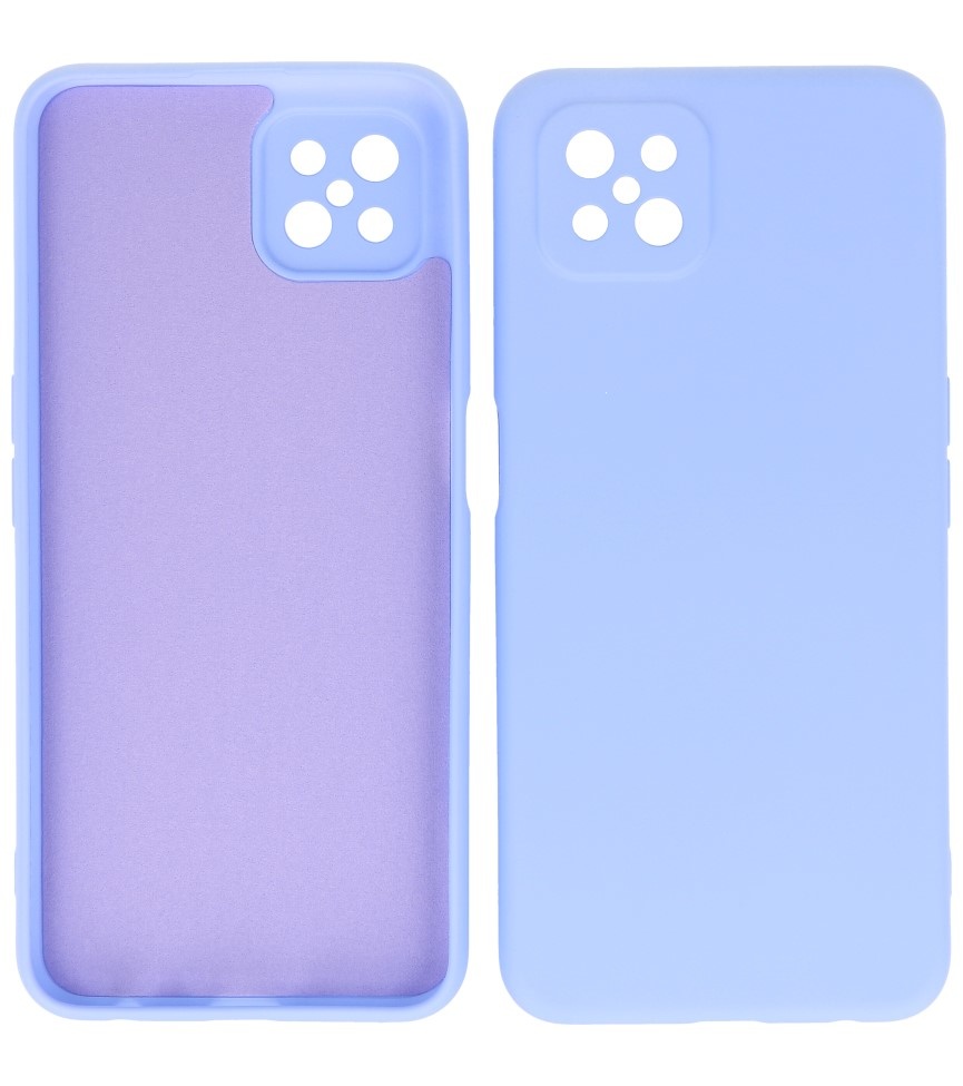 2.0mm Dikke Fashion Color TPU Hoesje voor Oppo Reno 4 Z - A92s Paars