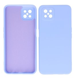 Boîtier en TPU de couleur à la mode de 2,0 mm d'épaisseur Oppo Reno 4 Z - Violet A92s